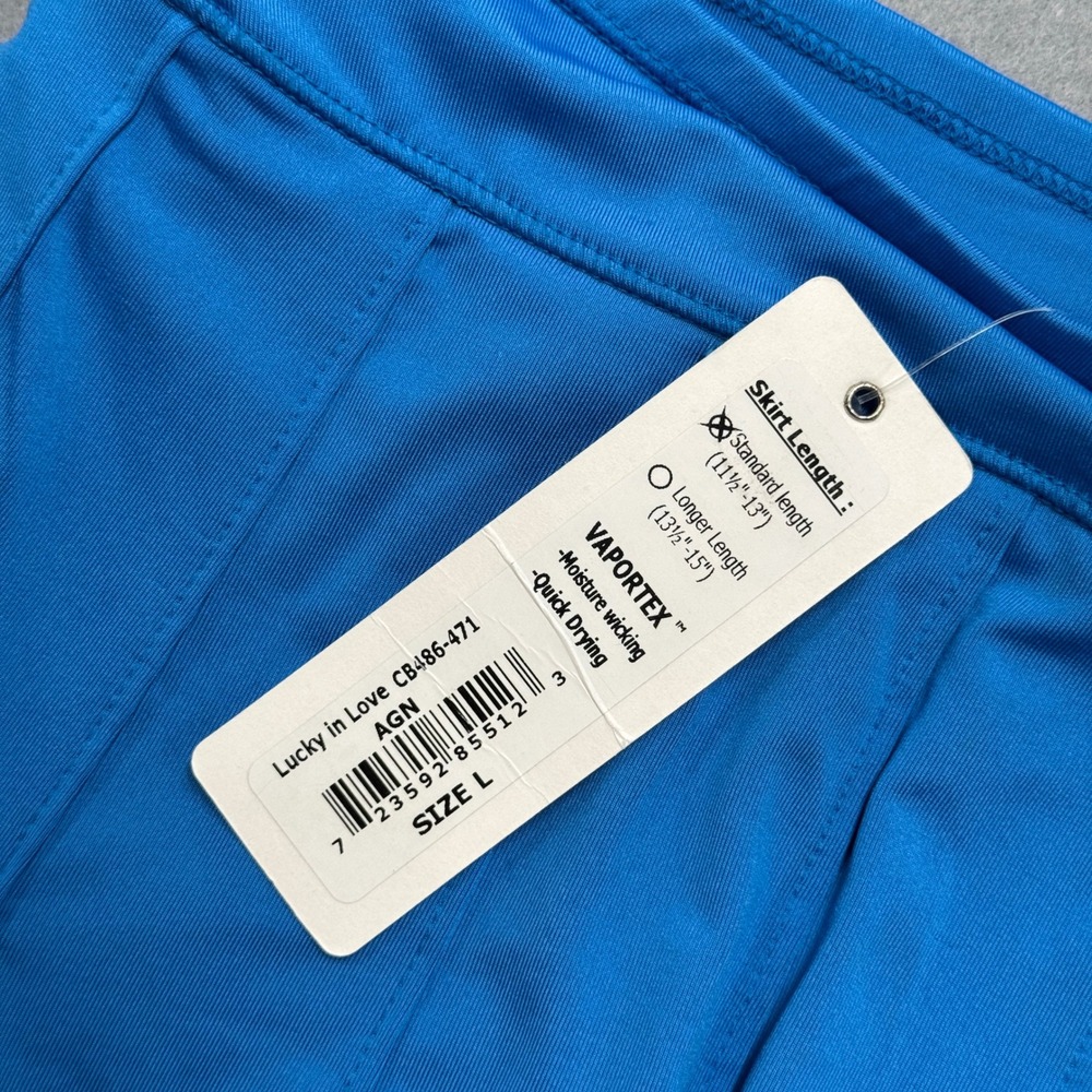 NEW Lucky In Love Tennis Skort Women's Large Blue Pleated Vaportex Athletic Golf - Picture 7 of 8